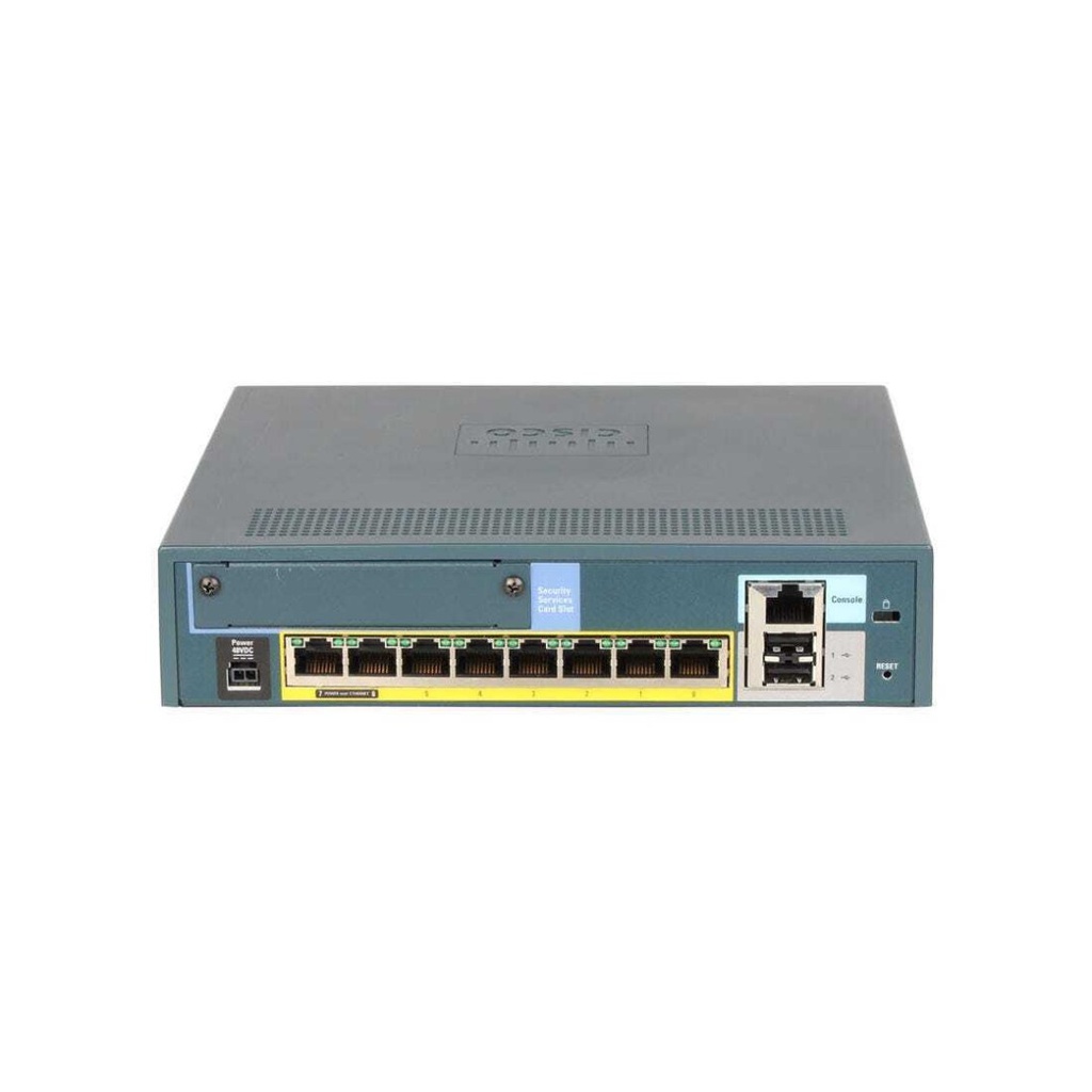Cisco ASA 5505 10-User Bundle; includes 8-port Fast Ethernet switch, 10 IPsec VPN peers, 2 Premium VPN peers, Data Encryption Standard (DES) license