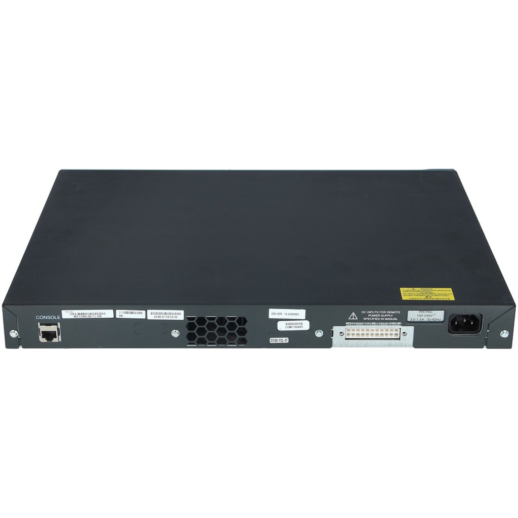 Cisco Catalyst 2960 24 10/100 (PoE supported on 8 ports) and two fixed 10/100/1000TX uplink ports, LAN Base Image