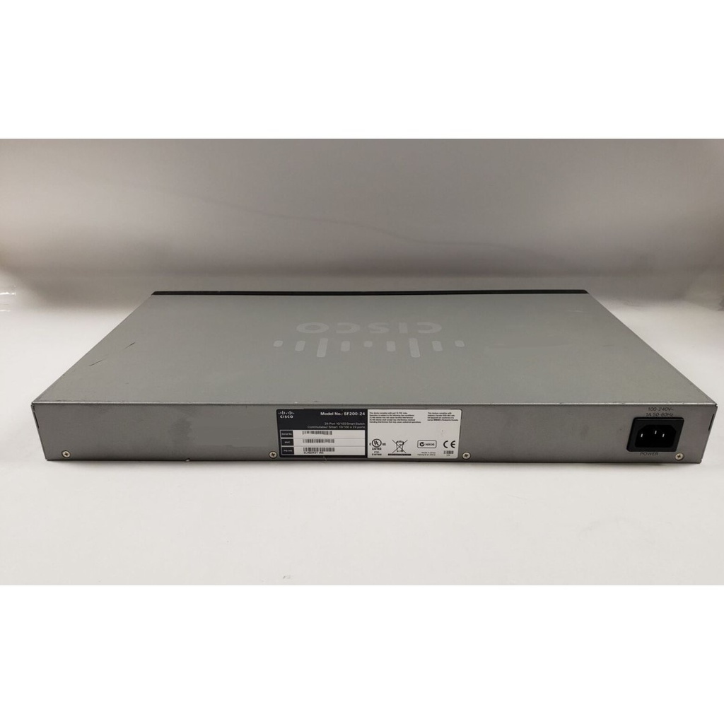 Cisco Small Business SF200-24 Smart Switch, 24-Port 10/100 & 2 combo mini-GBIC ports, 200 Series