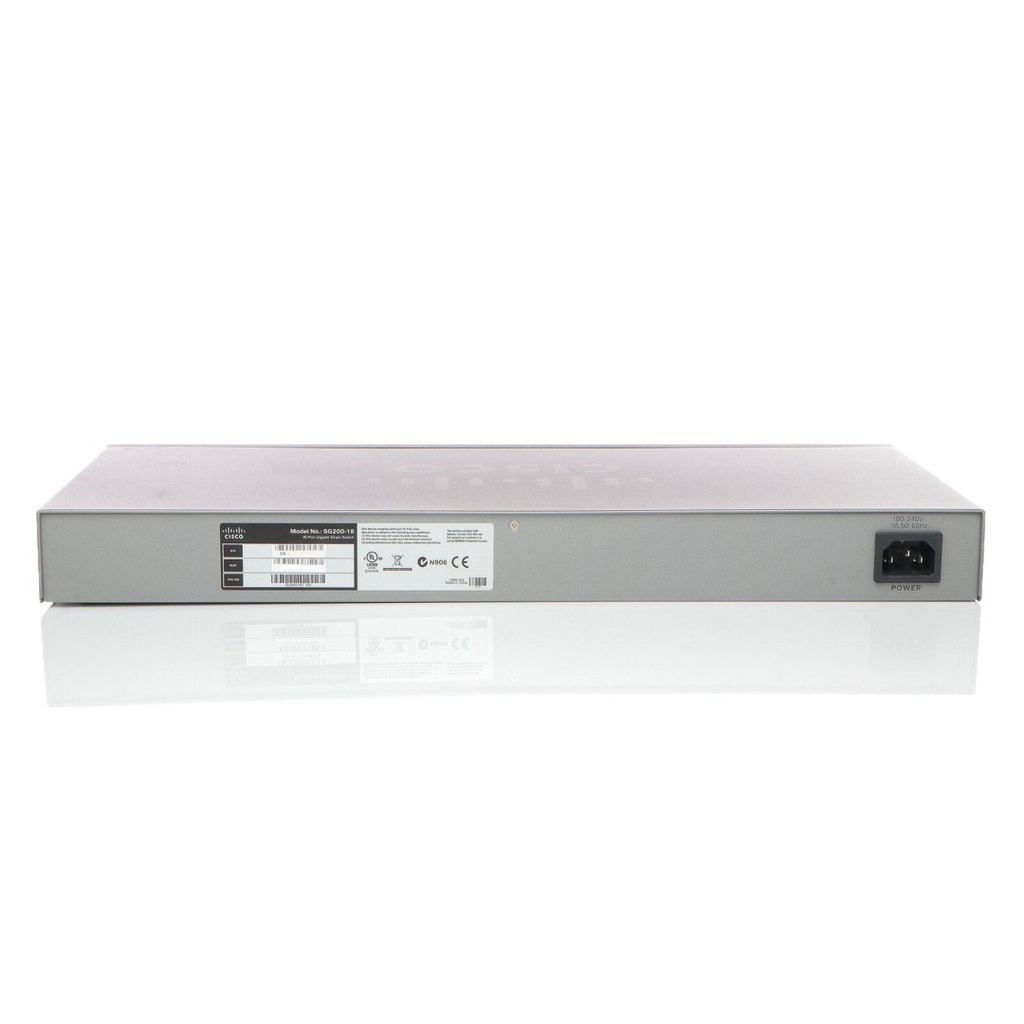 Cisco Small Business 200 Series SG200-18 Smart Switch, 16-Port 10/100/1000 & 2 combo mini-GBIC ports