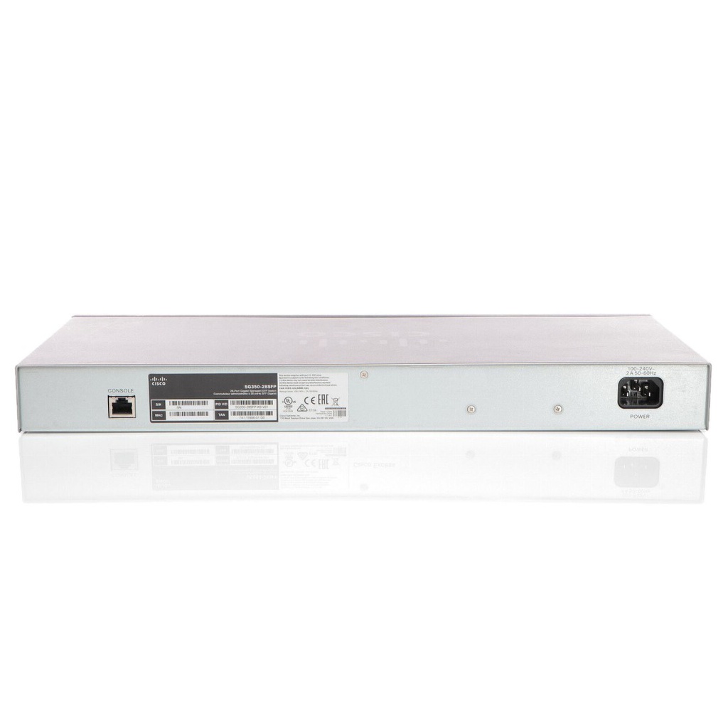 Cisco Small Business 350 Series SG350-28SFP Managed Switch, 24-Port Gigabit SFP, 2 combo copper/SFP Gigabit ports & 2 Gigabit SFP ports for UK