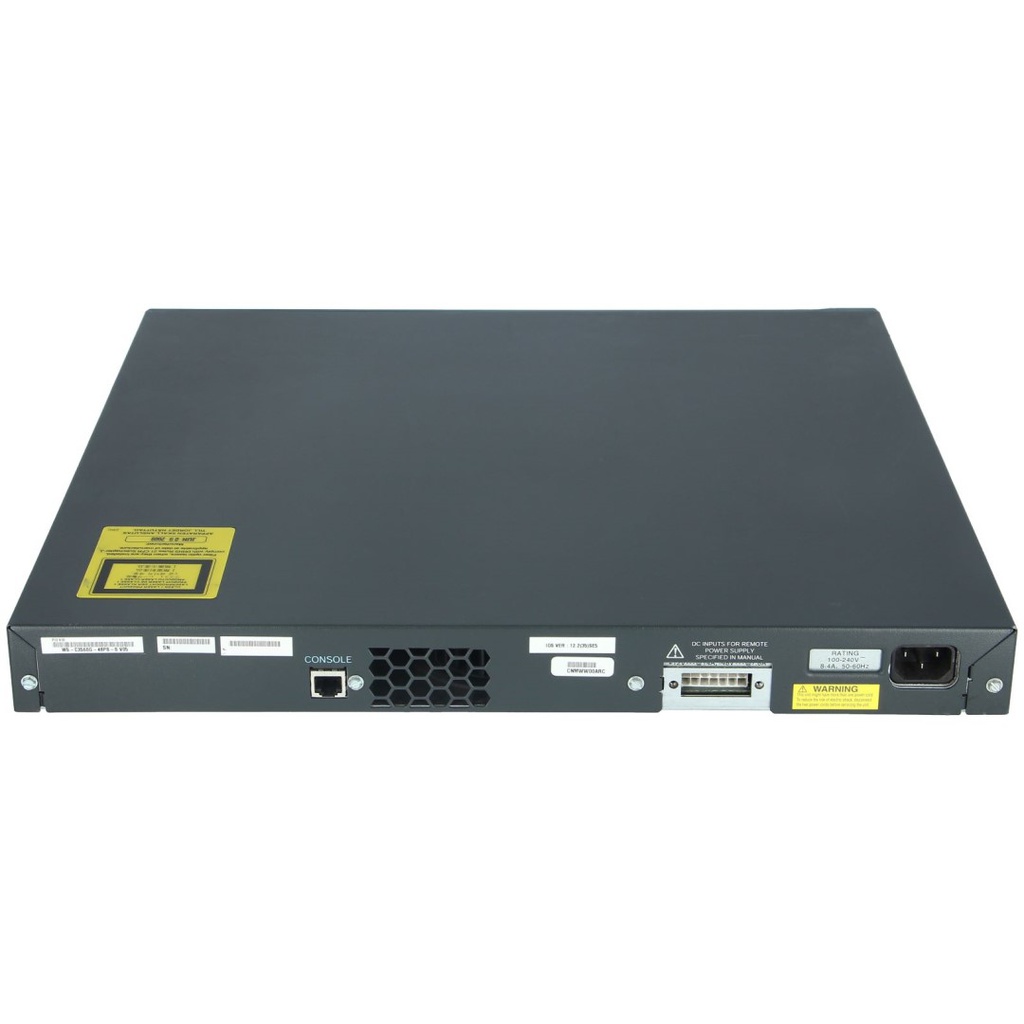 Cisco Catalyst C3560G 48 Ethernet 10/100/1000 PoE ports and 4 SFP-based Gigabit Ethernet ports, Standard Multilayer Image software (IP Base)