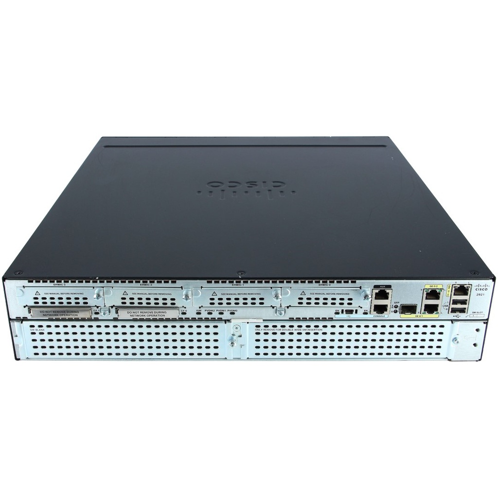 Cisco 2921 ISR Voice Bundle, PVDM3-32, UC License PAK, FL-CUBE10 router