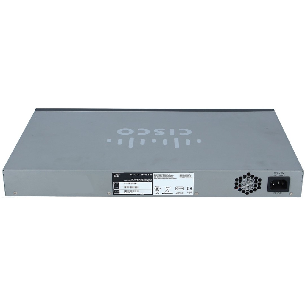 Cisco Small Business 200 Series SF200-24P Stackable Managed Switch, 24-Port 10/100 (12 PoE Ports) & 4 Gigabit Ethernet (2 combo Gigabit RJ45 or SFP) Switch