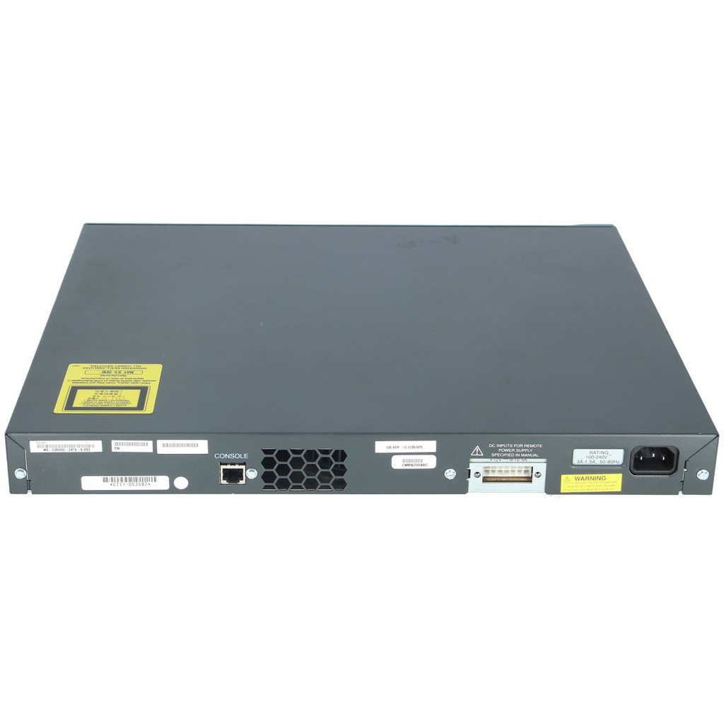 Cisco Catalyst 3560G 24 Ethernet 10/100/1000 and 4 SFP-based Gigabit Ethernet ports, Standard Multilayer Image software (IP Base)