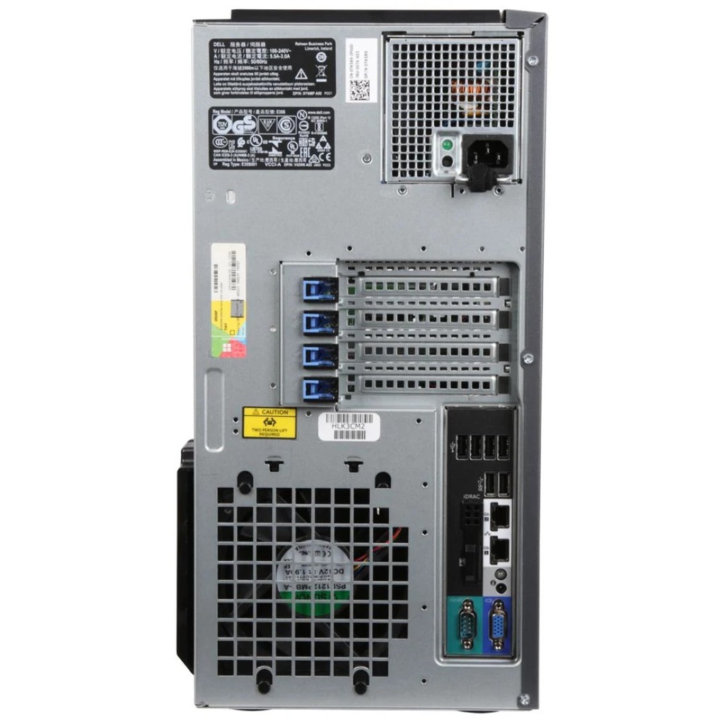 Dell PowerEdge T330, 8 LFF Drive Bays, CTO 5U (racked); PERC S130, iDRAC-8 (Enterprise), 4 x PCIe HP, V5