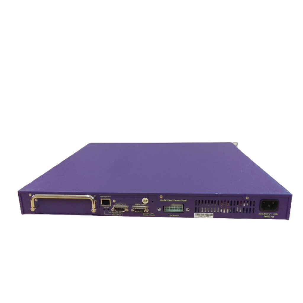 Extreme Networks Summit X450a-24x, 24 Ports 1000BASE-X SFP ports, 4 10/100/1000BASE-T shared ports, slot for XGM2 10 Gigabit Ethernet module, 2 SummitStack stacking ports, ExtremeXOS Advanced Edge License Switch