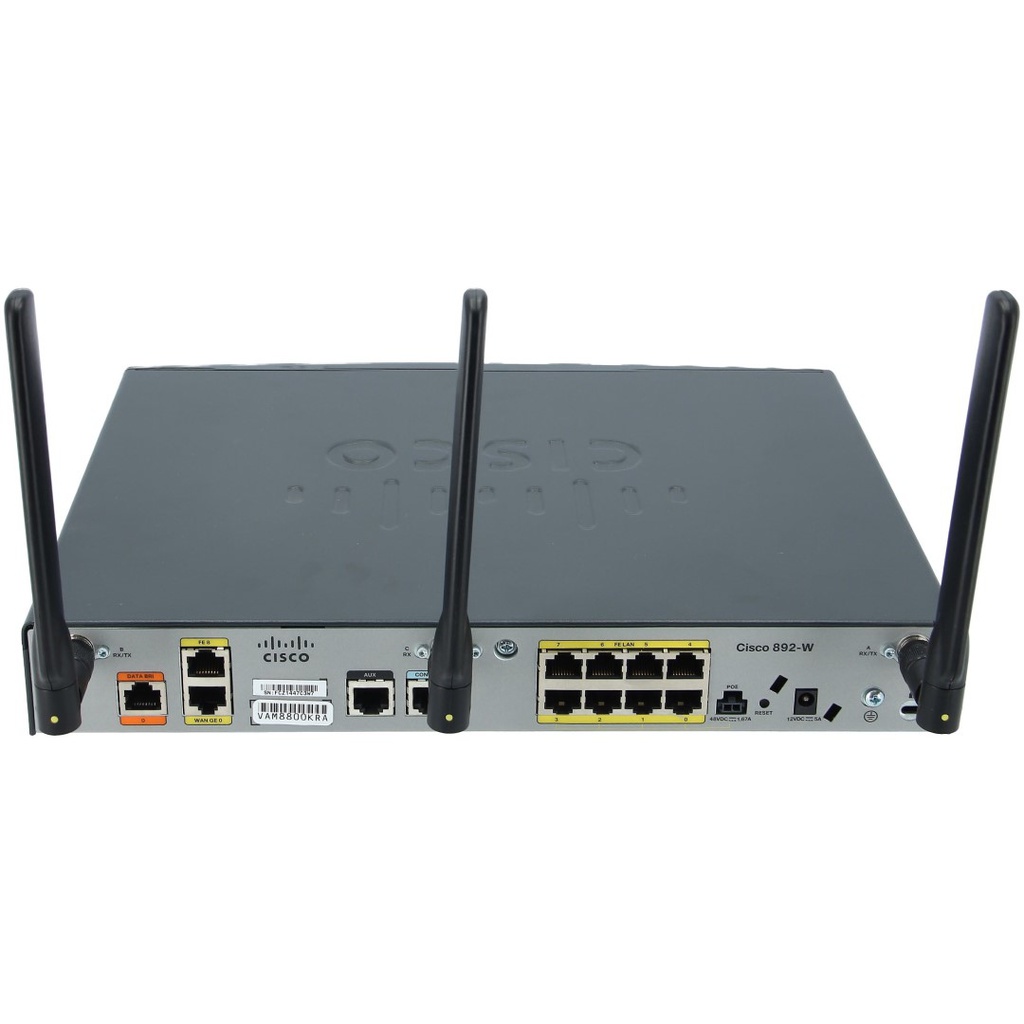 Cisco 892W ISR Gigabit Ethernet security router with 802.11n, ETSI compliant