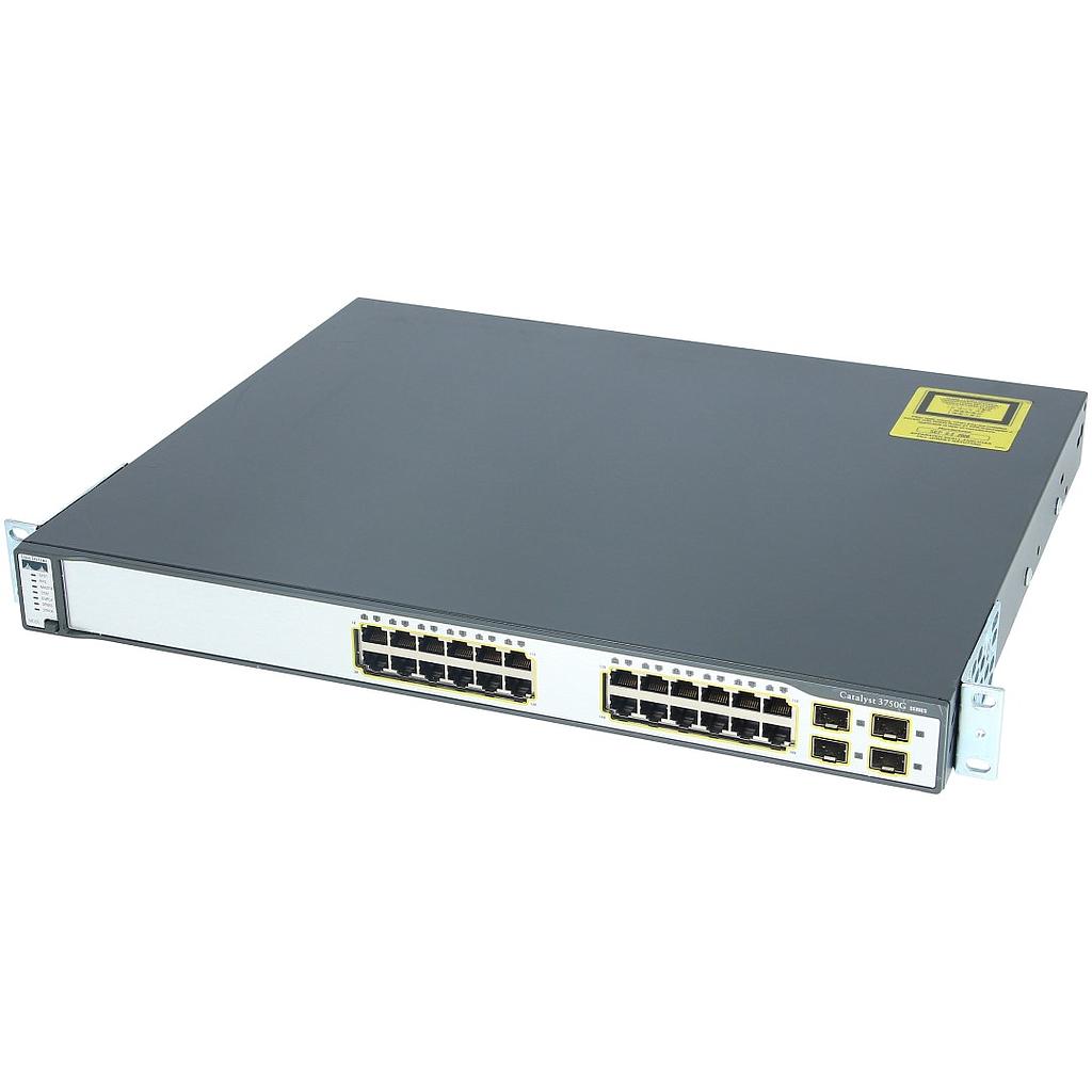 WS-C3750G-24TS-S1U | Cisco Catalyst 3750G 24xGbE + 4 SFP Stackable