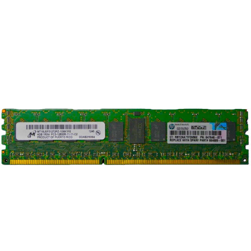 647895-B21 | HPE 4GB DDR3-1600 RDIMM 1Rx4 CAS-11