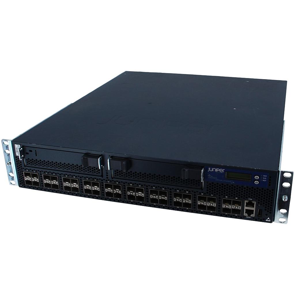 Juniper EX4500, 40-port 1/10G SFP+, Converged switch, 1200W AC PS, front to back airflow