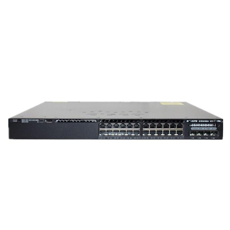 Cisco Catalyst 3650 Standalone with Optional Stacking 24 10/100/1000 Ethernet PoE+ and 4x1G Uplink ports, with one 640WAC power supply, 1 RU, LAN Base feature set