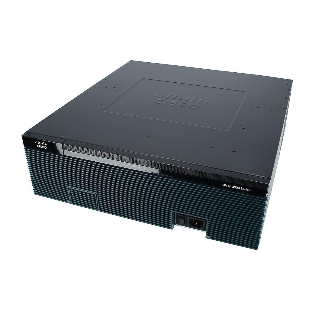 Cisco 3925 ISR Chassis (slot for SPE, 2 SM slots, dual PS slots)
