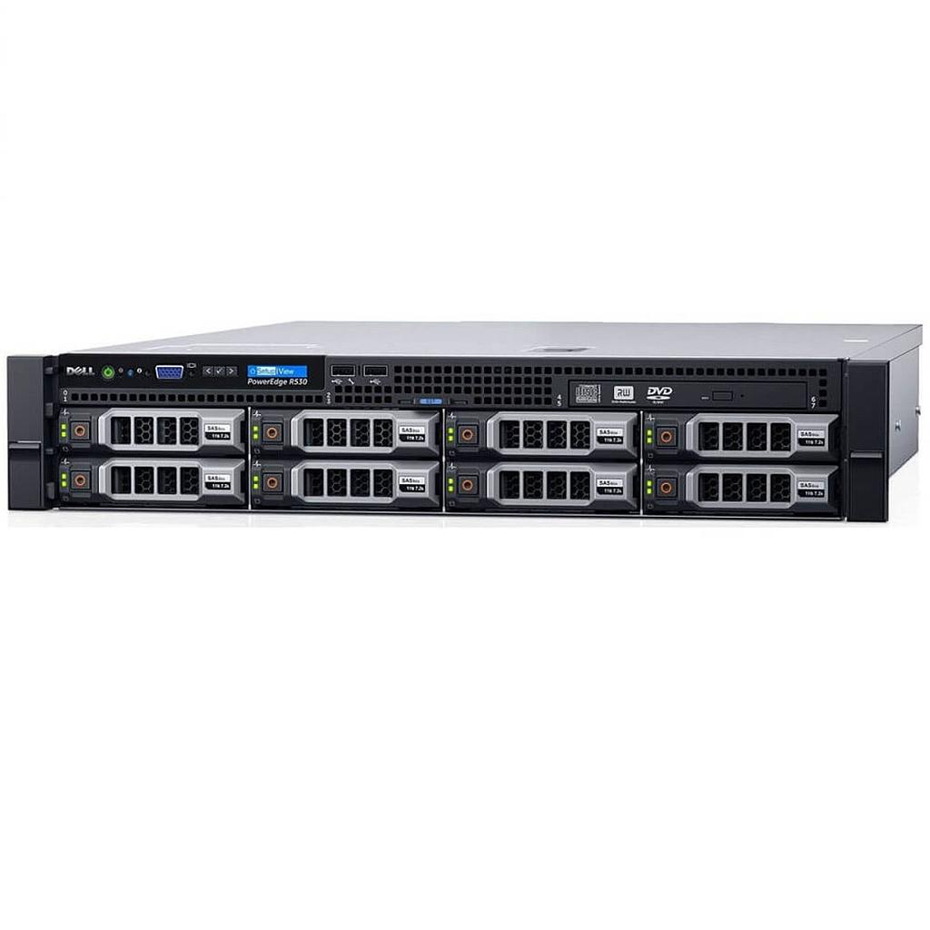 Dell PowerEdge R530 8xLFF CTO 2U; PERC S130 (SW RAID); 4x1GbE NIC; iDRAC Enterprise
