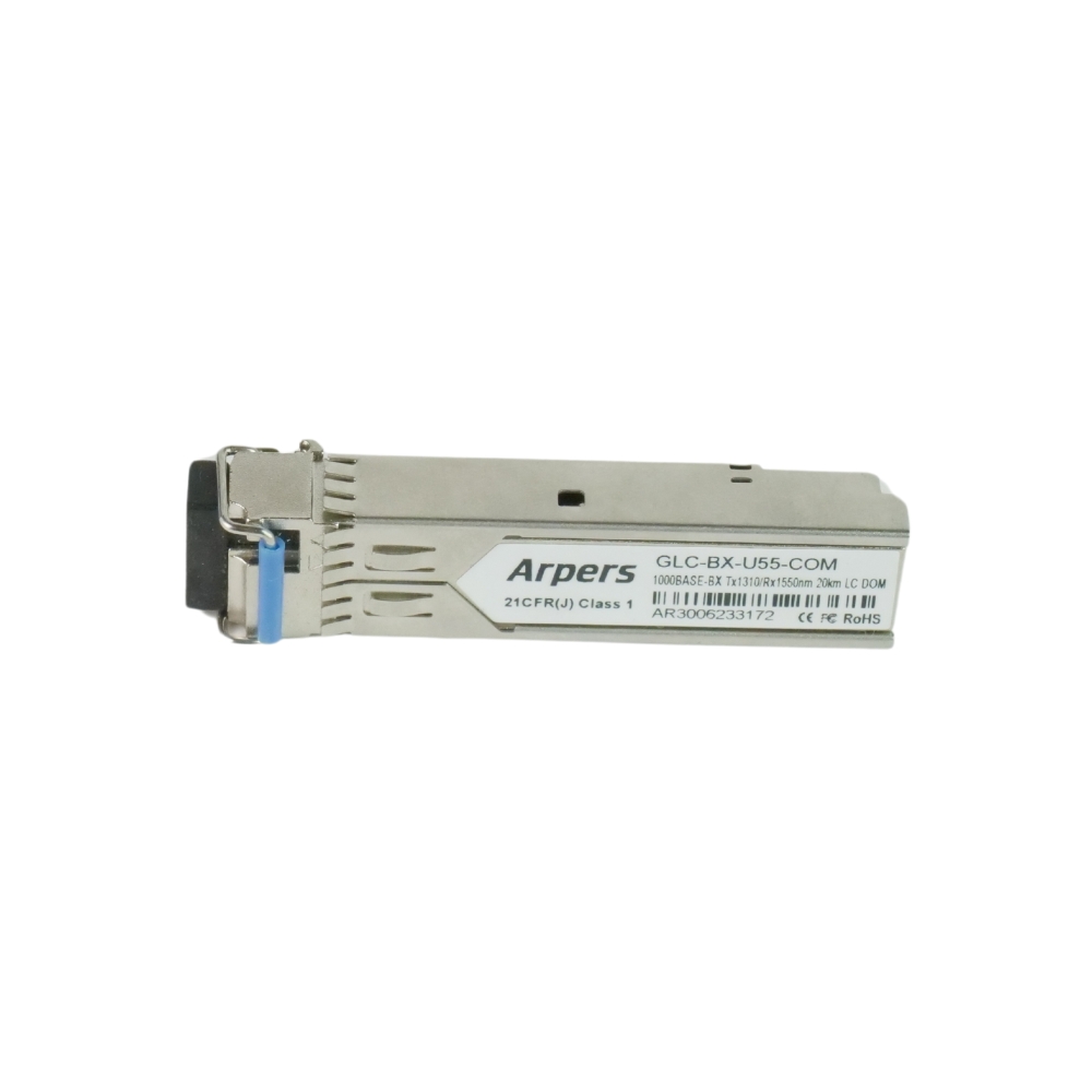 GLC-BX-U55-COM Arpers 1000BASE-BX-U55, Tx1310nm/Rx1550nm, SMF, 20km, LC simplex, DOM for Cisco