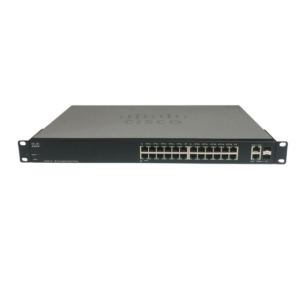 Cisco Small Business 200 Series SG200-26 Smart Switch, 24-Port 10/100/1000 & 2 combo mini-GBIC ports