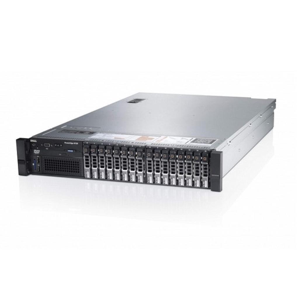 Dell PowerEdge R720, 16 SFF Drive Bays, CTO 2U; PERC S110 (SW RAID); Broadcom 5720 4x1GbE rNDC; iDRAC-7 (Enterprise)