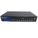 Juniper SRX210 Services Gateway with 2 GbE + 6 Fast Ethernet ports, 1 Mini-PIM slot, 1 ExpressCard slot and base memory (512 MB RAM, 1 GB Flash)