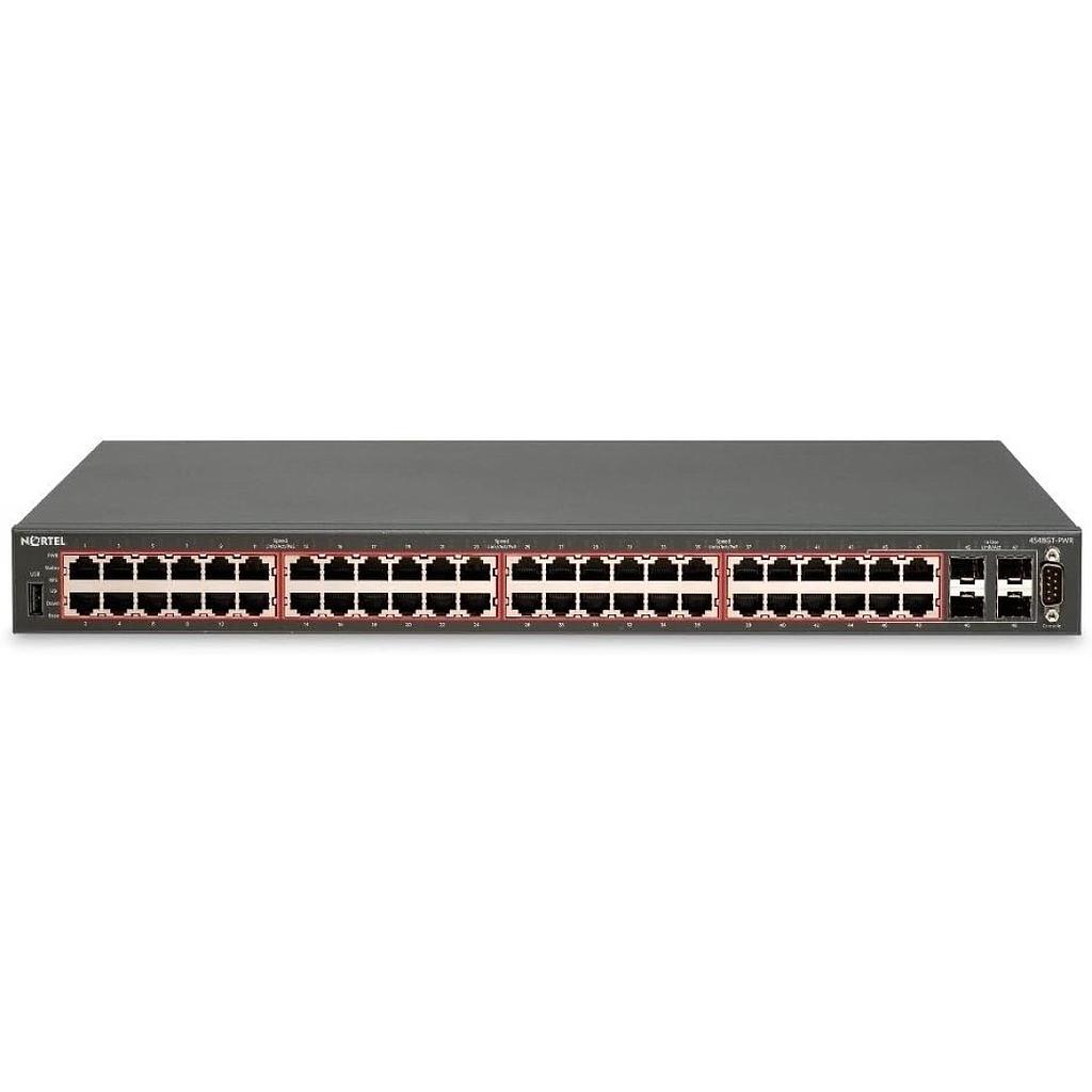 Avaya 4548GT-PWR 48x 10/100/1000BASE-T PoE ports & 4 shared SFP ports Ethernet Routing Switch