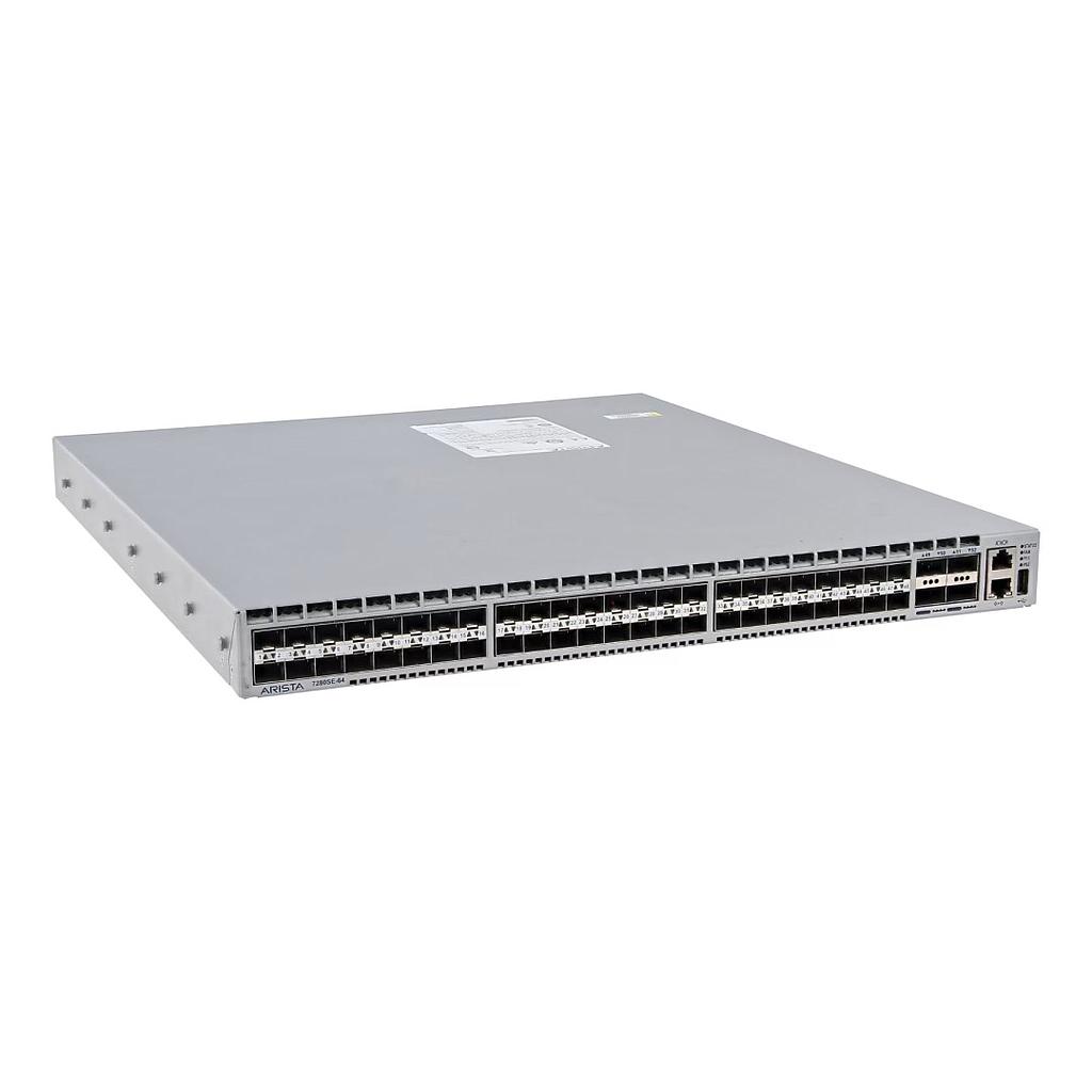 Arista 7280SE, 48xSFP+ & 4x40GbE QSFP+ switch, front-to-rear airflow and dual AC power supplies