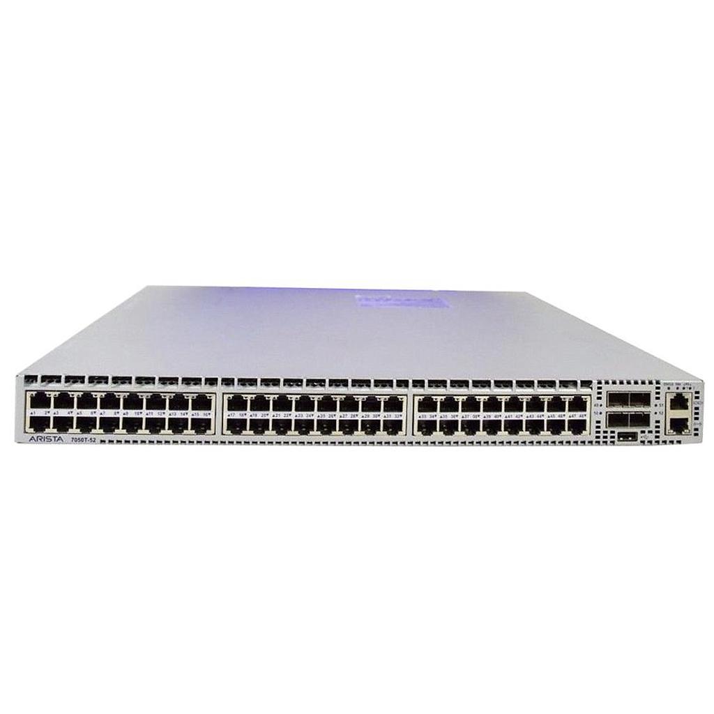 Arista 7050T, 48x RJ45 (1/10GBASE-T) & 4x SFP+ switch, front-to-rear airflow, 2x AC power supplies