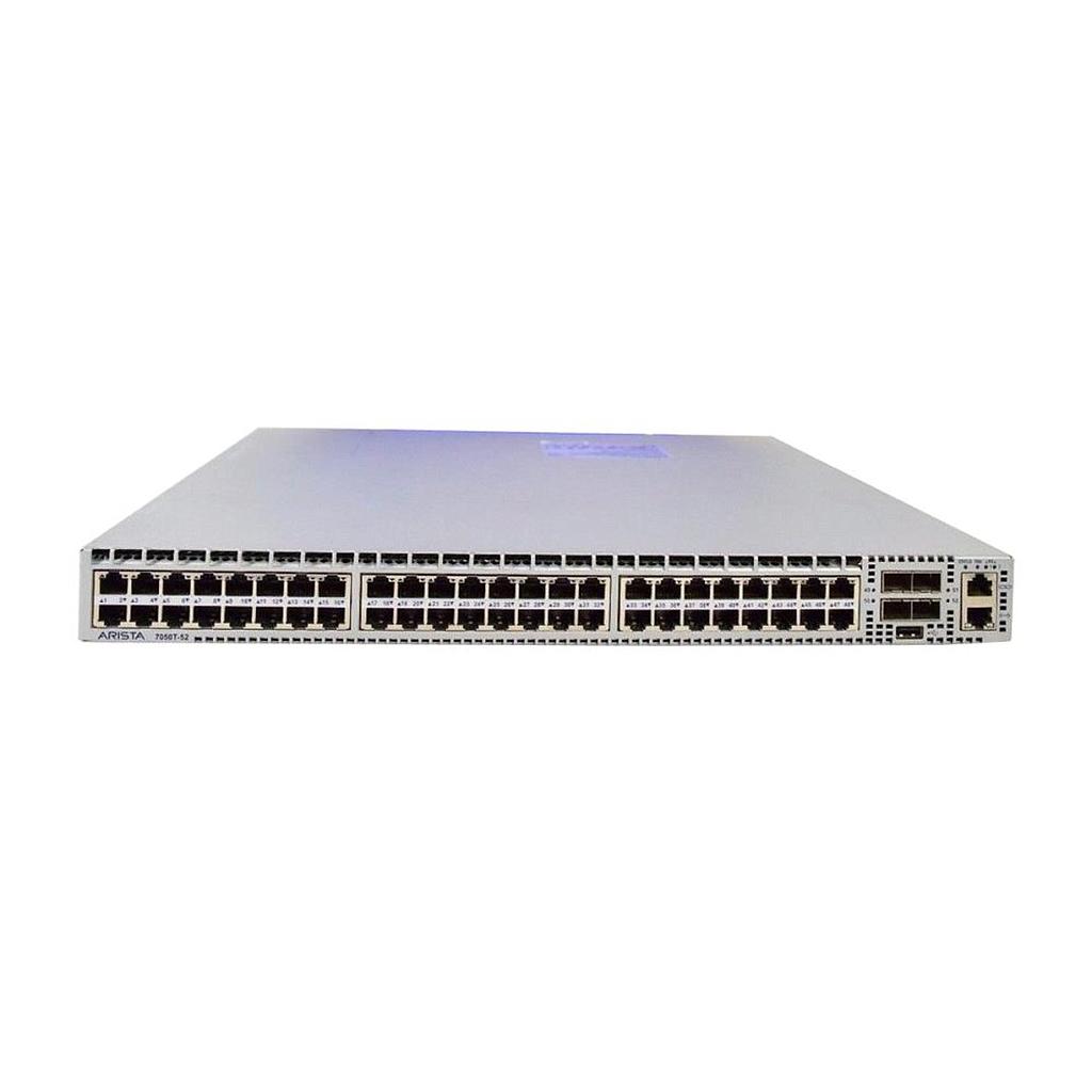 Arista 7050T, 48x RJ45 (1/10GBASE-T) & 4x SFP+ switch, rear-to-front airflow, 2x AC power supplies