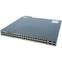 Cisco Catalyst 2960XR 48 10/100/1000 PoE+ ports (PoE budget of 740 W) and 4 SFP module slots, with one 1025W AC power supply, IP Lite