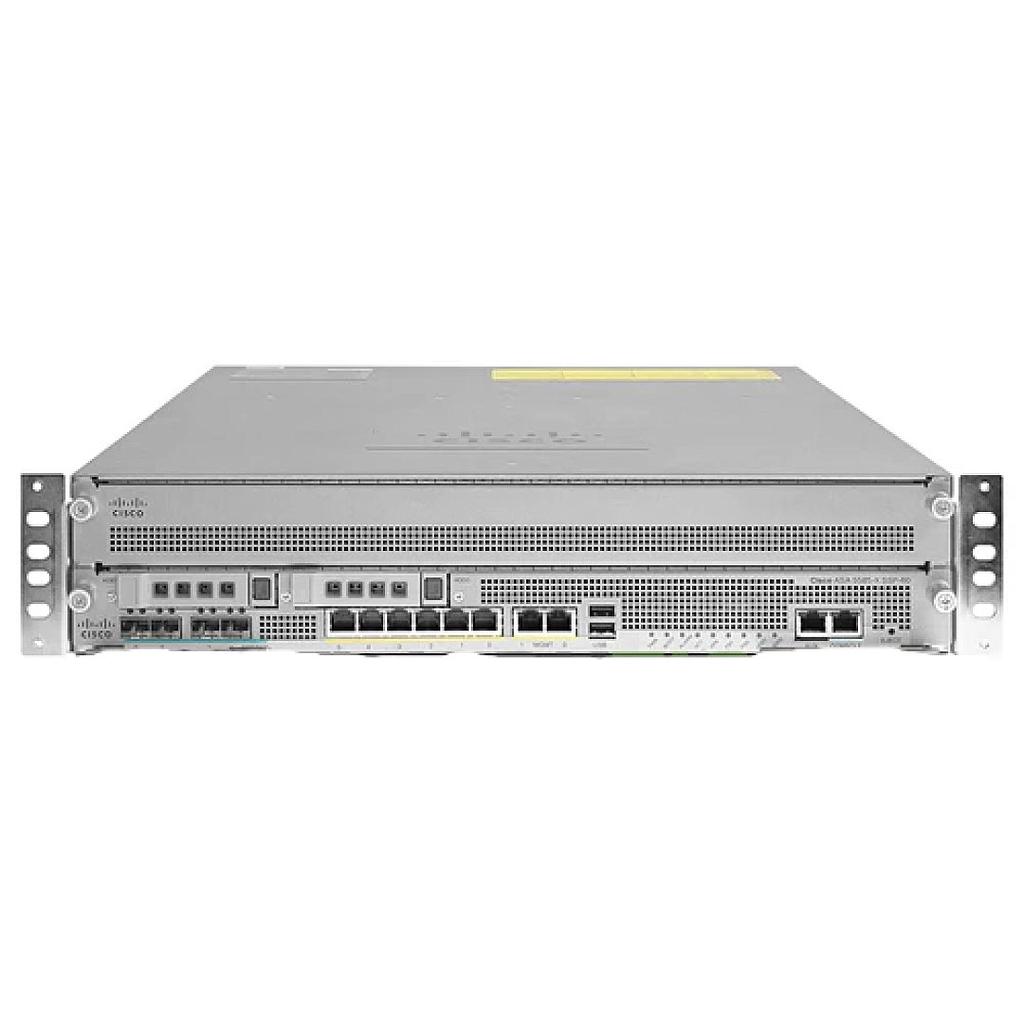 Cisco ASA 5585-X Firewall Edition SSP-60 bundle includes 6 Gigabit Ethernet interfaces, 4 10 Gigabit Ethernet SFP+ interfaces, 2 Gigabit Ethernet management interfaces, 10,000 IPsec VPN peers, 2 Premium VPN peers, dual AC power, 3DES/AES licens e