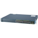 Cisco Catalyst 2960 24 10/100 (8 PoE) Ethernet ports and 2 dual-purpose uplinks (each dual-purpose uplink port has one 10/100/1000 Ethernet port and 1 SFP-based Gigabit Ethernet port, 1 port active), LAN Lite Image