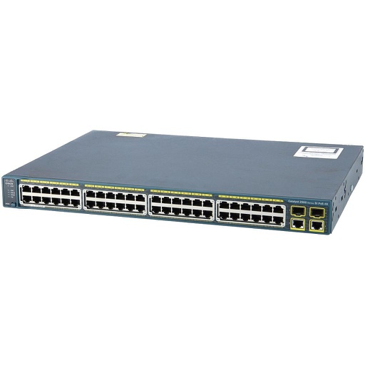 [WS-C2960-48PST-S] Cisco Catalyst 2960 48 10/100 PoE ports, 2 10/100/1000 & 2 SFP uplink ports, LAN Lite Image