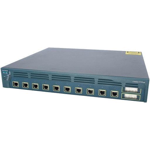 [WS-C3550-12T] Cisco Catalyst 3550 Stackable 10 10/100/1000BASE-T ports & 2 GBIC-based Gigabit Ethernet ports, Enhanced Multilayer Image software