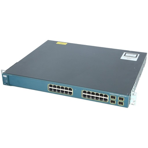 [WS-C3560G-24PS-S] Cisco Catalyst C3560G 24 Ethernet 10/100/1000 PoE ports and 4 SFP-based Gigabit Ethernet ports, Standard Multilayer Image software (IP Base)