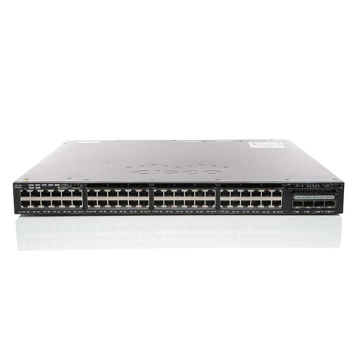 [WS-C3650-48FD-S] Cisco Catalyst 3650 Standalone with Optional Stacking 48 10/100/1000 Ethernet PoE+ and 2x10G Uplink ports, with one 1025WAC power supply, 1 RU, IP Base feature set