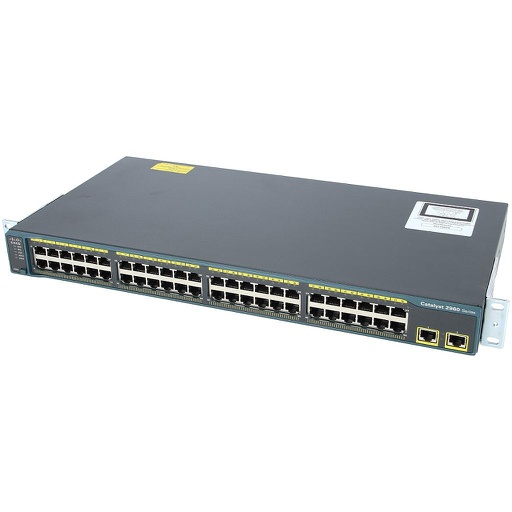 [WS-C2960-48TT-L] Cisco Catalyst 2960 48 10/100 and two fixed 10/100/1000TX uplink ports, LAN Base Image