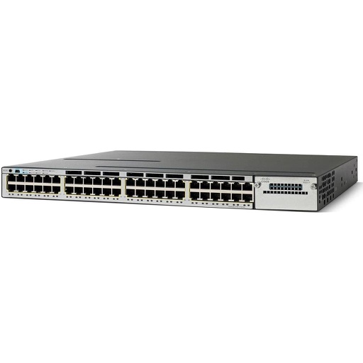 [WS-C3750X-48T-L] Cisco Catalyst 3750X Stackable 48 10/100/1000 Ethernet ports, with one 350W AC power supply 1 RU, LAN Base feature set (Stackpower cables need to be purchased separately)