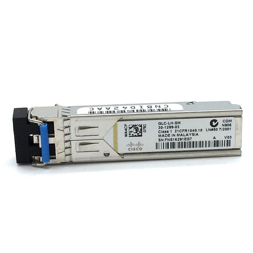 [GLC-LH-SM] VST Verified Cisco 1000BASE-LX/LH SFP transceiver module for MMF and SMF, 1300-nm wavelength, commercial operating temperature range