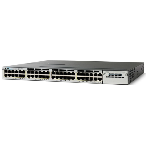 [WS-C3750X-48P-E] Cisco Catalyst 3750X Stackable 48 10/100/1000 Ethernet PoE+ ports, with one 715W AC Power Supply 1 RU, IP Services feature set