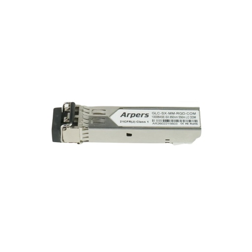 [GLC-SX-MM-RGD-COM] Arpers 1000BASE-SX, 850nm, MMF, 550m, LC Dúplex, DOM for Cisco (Industrial Temperature)