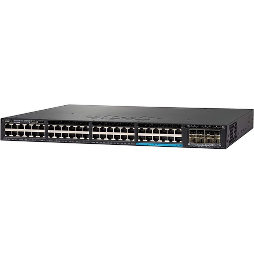 [WS-C3650-12X48UR-S] Cisco Catalyst 3650 Standalone with Optional Stacking 48 (36 10/100/1000 and 12 100Mbps/1/2.5/5/10 Gbps) Ethernet and 8x10G Uplink ports, with one 1100WAC power supply, 1 RU, IP Base feature set
