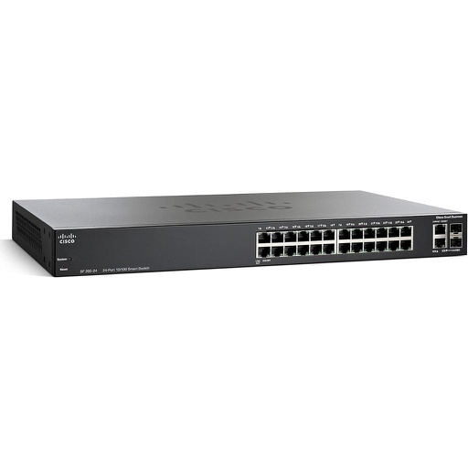 [SLM224GT-EU] Cisco Small Business 200 Series SF200-24 Smart Switch, 24-Port 10/100 & 2 combo mini-GBIC ports