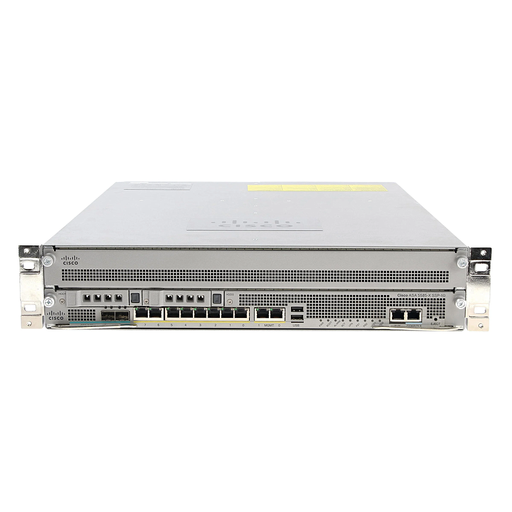 [ASA5585-S10-K9] Cisco ASA 5585-X Firewall Edition SSP-10 bundle includes 8 Gigabit Ethernet interfaces, 2 Gigabit Ethernet SFP interfaces, 2 Gigabit Ethernet management interfaces, 5000 IPsec VPN peers, 2 Premium VPN peers, 3DES/AES license