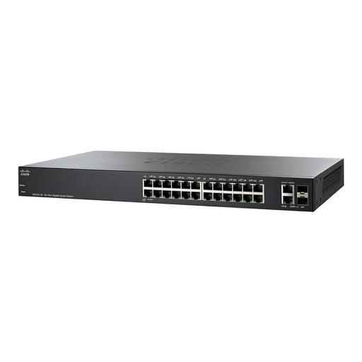 Cisco Small Business 220 Series SG220-26 Smart Switch, 24-Port 10/100/1000 & 2 Gigabit RJ45/SFP combo ports, for UK