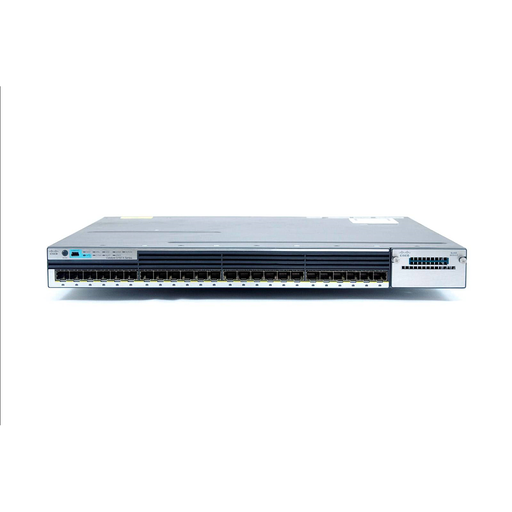 [WS-C3750X-24S-S] Cisco Catalyst 3750X Stackable 24 GE SFP Ethernet ports, with one 350W AC power supply 1 RU, IP Base feature set