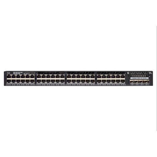 [WS-C3650-48TD-L] Cisco Catalyst 3650 Standalone with Optional Stacking 48 10/100/1000 Ethernet and 2x10G Uplink ports, with one 250WAC power supply, 1 RU, LAN Base feature set