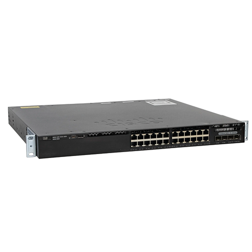 [WS-C3650-24TD-E] Cisco Catalyst 3650 Standalone with Optional Stacking 24 10/100/1000 Ethernet and 2x10G Uplink ports, with one 250WAC power supply, 1 RU, IP Services feature set
