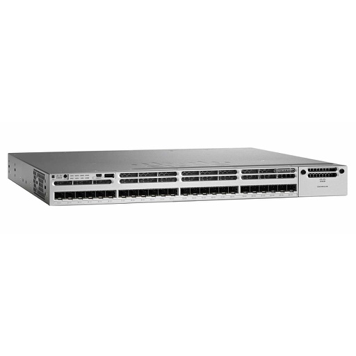 [WS-C3850-24XS-S] Cisco Catalyst 3850 Stackable 24 SFP+ Ethernet ports, with one 715WAC power supply  1 RU, IP Base feature set