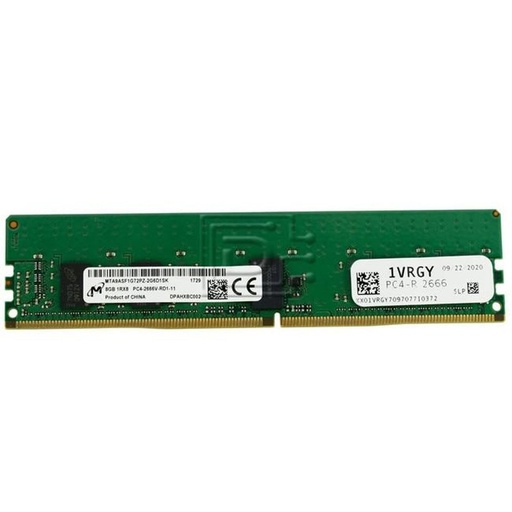 [MTA9ASF1G72PZ-2G6] Micron 8GB 1Rx8 PC4-21300V (DDR4-2666) Registered CAS-19 Memory Kit