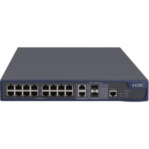 [S3100-16TP-PWR-EI] H3C 16x 10/100 PoE ports & 2 Combo ports (2x 10/100/1000 RJ45 or 2x 100/1000 Base-X SFP) Switch