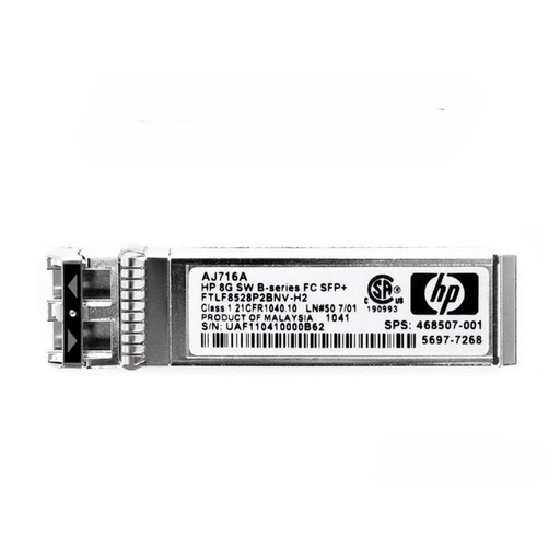 [AJ716A-COM] Arpers 8Gb Shortwave Fibre Channel SFP+, 850nm, 150m, MMF, Compatible with HP A-Series