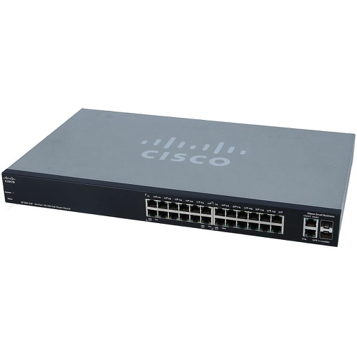 [SF200-24P] Cisco Small Business 200 Series SF200-24P Managed Switch, 24-Port 10/100 (12 PoE Ports) & 4 Gigabit Ethernet (2 combo Gigabit RJ45 or SFP)